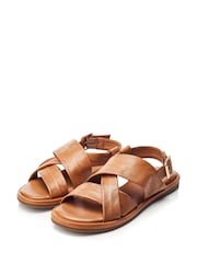 Moda in Pelle Natural SH Garda Wrapover Strap Sling Back Sandals - Image 2 of 4