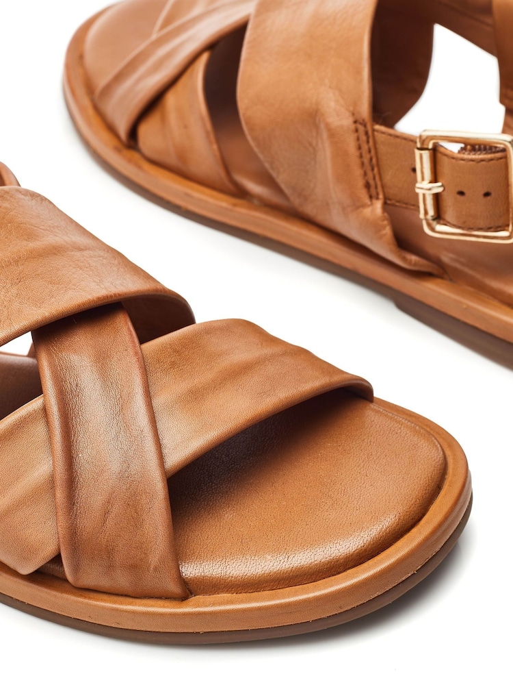 Moda in Pelle Natural SH Garda Wrapover Strap Sling Back Sandals - Image 4 of 4