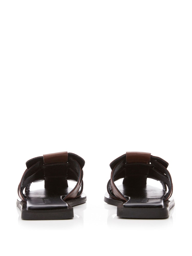 Moda in Pelle SH Akari Flat, Square Toe Woven Vamp Slides - Image 3 of 4