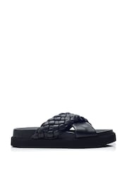 Moda in Pelle Shoon Aimee X Over Plaited Strap Footbed Mule - Image 1 of 4