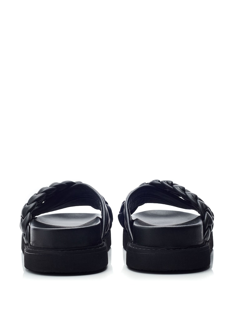 Moda in Pelle Shoon Aimee X Over Plaited Strap Footbed Mule - Image 3 of 4