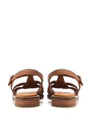 Moda in Pelle SH Saddle Flat T-Bar Strap Sandals - Image 3 of 4