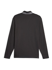 Puma Black Mens Golf Lightweight Quarter Zip Top - Image 2 of 2