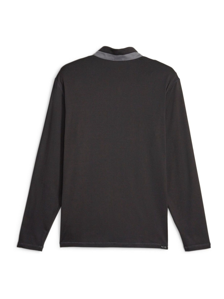 Puma Black Mens Golf Lightweight Quarter Zip Top - Image 2 of 2