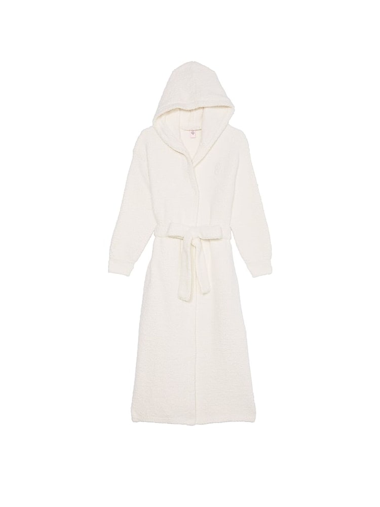 Victoria's Secret Coconut White Chenille Hooded Long Dressing Gown - Image 3 of 3 Victoria's Secret Coconut White Chenille Hooded Long Dressing Gown - Image 3 of 3