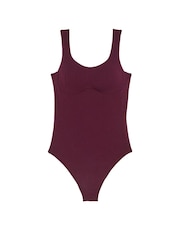 Victoria's Secret PINK Purple Rose Cotton Bodysuit - Image 3 of 3