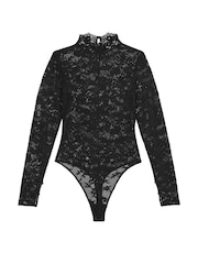 Victoria's Secret Black Lace Long Sleeve Bodysuit - Image 3 of 3