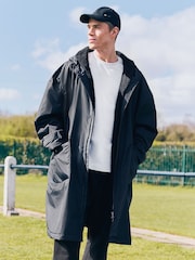 Black Active Swim Changing Robe Coat Jacket - Image 1 of 11