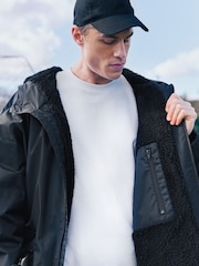 Black Active Swim Changing Robe Coat Jacket - Image 4 of 11
