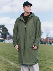 Khaki Green Active Swim Changing Robe Coat Jacket - Image 1 of 11