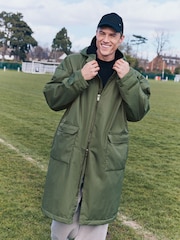 Khaki Green Active Swim Changing Robe Coat Jacket - Image 3 of 11