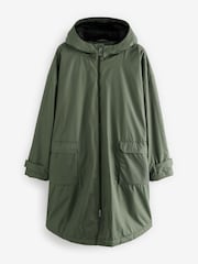 Khaki Green Active Swim Changing Robe Coat Jacket - Image 7 of 11