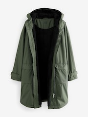 Khaki Green Active Swim Changing Robe Coat Jacket - Image 8 of 11