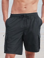 Black Utility Swim Shorts - Image 1 of 14