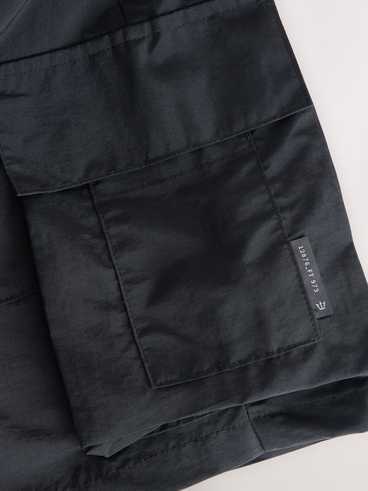 Black Utility Swim Shorts - Image 13 of 14