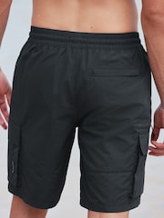 Black Utility Swim Shorts - Image 3 of 14