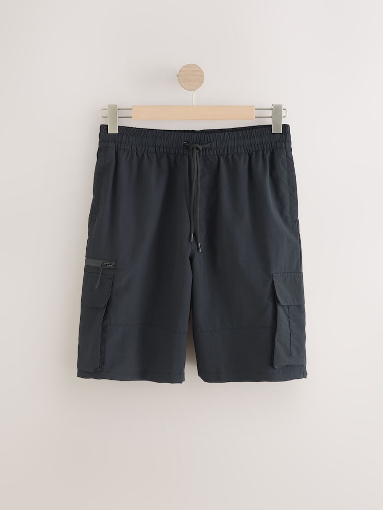 Black Utility Swim Shorts - Image 9 of 14