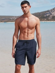 Navy Blue Utility Swim Shorts - Image 4 of 8