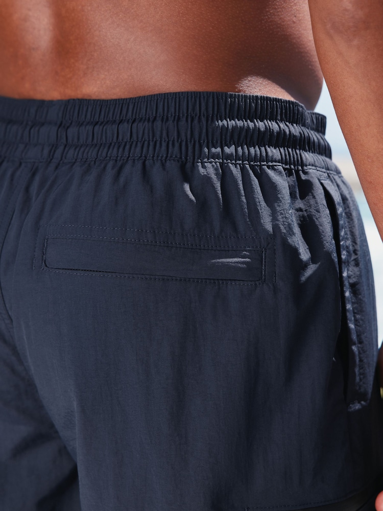 Navy Blue Utility Swim Shorts - Image 6 of 8