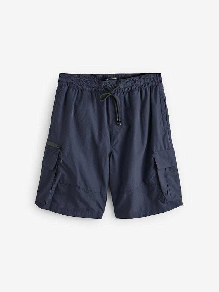 Navy Blue Utility Swim Shorts - Image 8 of 8
