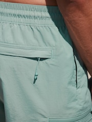 Sage Green Utility Swim Shorts - Image 7 of 13