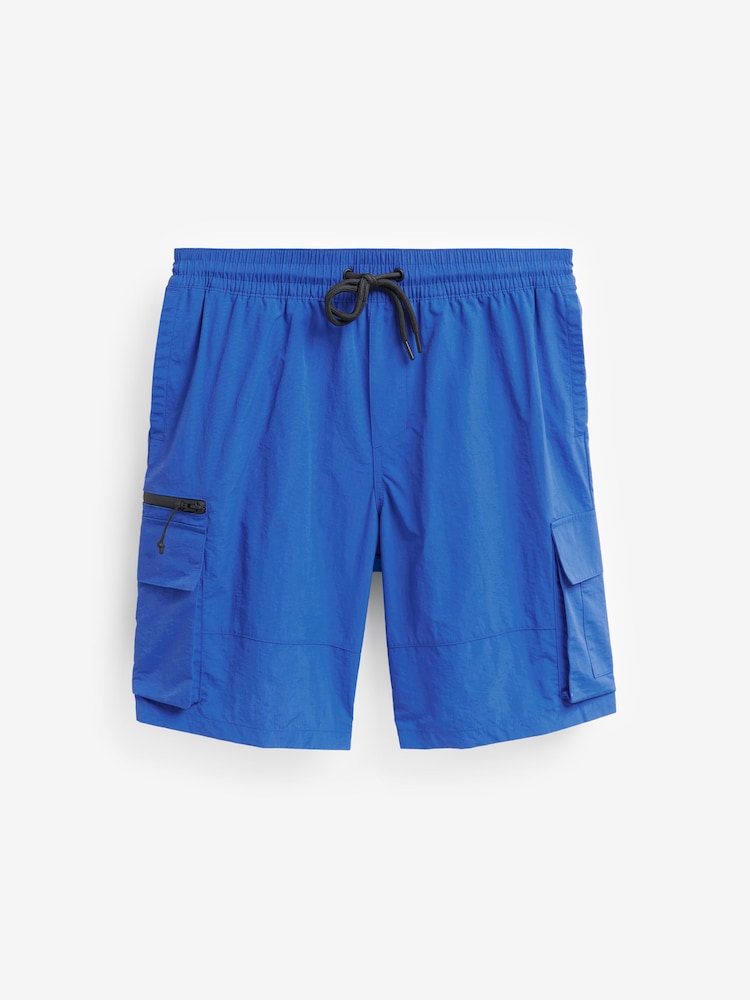 Cobalt Blue Utility Swim Shorts - Image 1 of 17