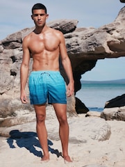 Ombre Blue Printed Swim Shorts - Image 2 of 11