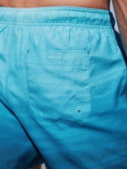 Ombre Blue Printed Swim Shorts - Image 6 of 11