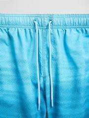 Ombre Blue Printed Swim Shorts - Image 8 of 11