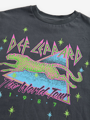 Noir - T-shirt Def Leppard imprimé 100% coton Band License (3-16ans) - Image 6 de 7