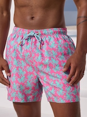 Pink Octopus Conversational Printed Swim Shorts - Image 1 of 10
