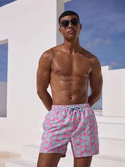 Pink Octopus Conversational Printed Swim Shorts - Image 4 of 10