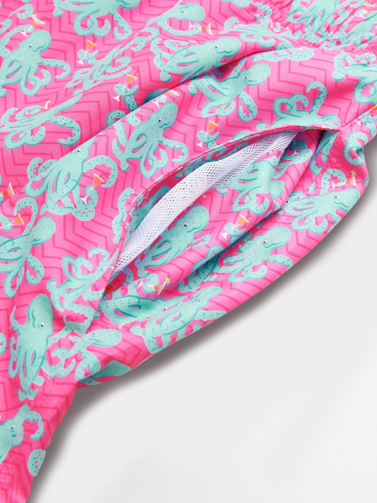 Pink Octopus Conversational Printed Swim Shorts - Image 9 of 10