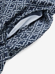 Navy Geometric Tile Printed Swim Shorts - Image 9 of 10