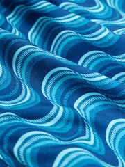 Light Blue Wave Printed Swim Shorts - Image 11 of 11