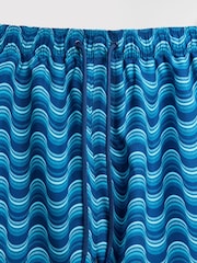 Light Blue Wave Printed Swim Shorts - Image 8 of 11