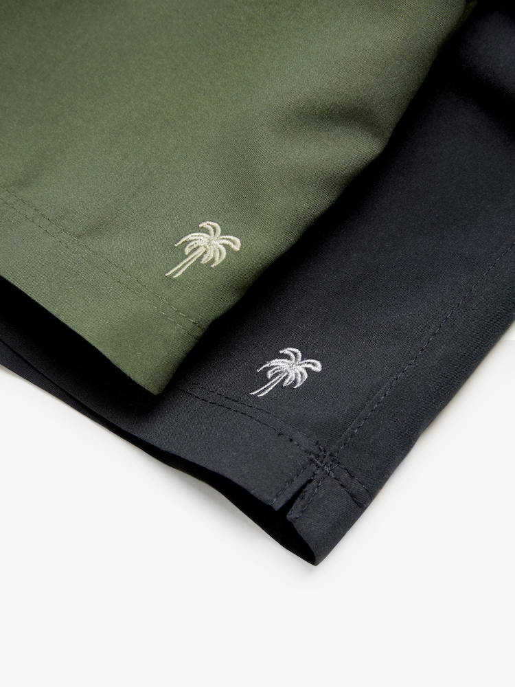 Zwart/kakigroen - Essential Swim Shorts 2 Pack - Image 20 of 21