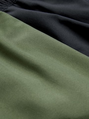Black/Khaki Green Essential Swim Shorts 2 Pack - Image 21 of 21