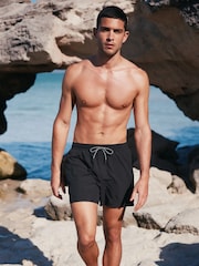 Black/Khaki Green Essential Swim Shorts 2 Pack - Image 6 of 21