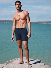 Slate Blue/Navy Blue Essential Swim Shorts 2 Pack - Image 4 of 20