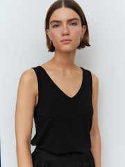 Black Modal Slouch Vest - Image 1 of 7