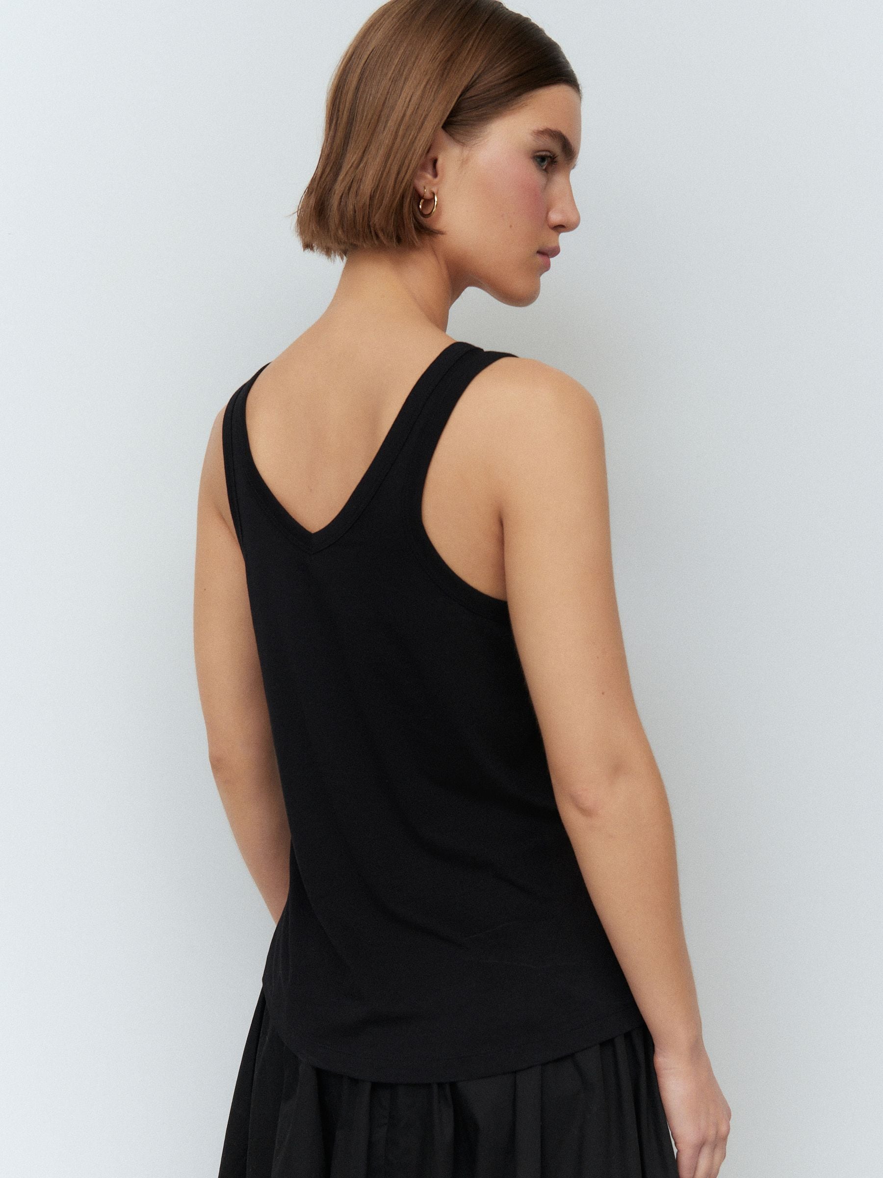 Buy Black TENCEL™ Modal Slouch V-Neck Vest from Next USA