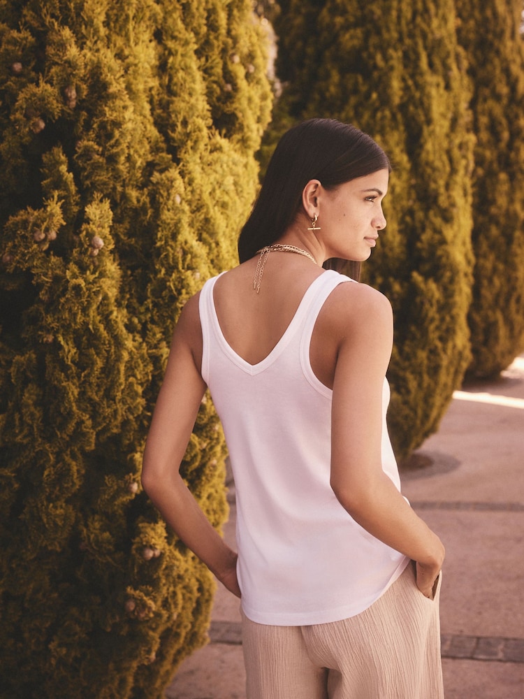 White Modal Slouch Vest - Image 2 of 6