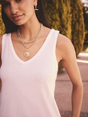 White Modal Slouch Vest - Image 3 of 6