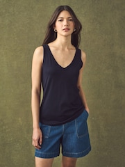Navy Modal Slouch Vest - Image 1 of 8