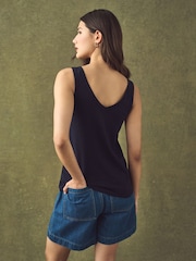 Navy Modal Slouch Vest - Image 4 of 8