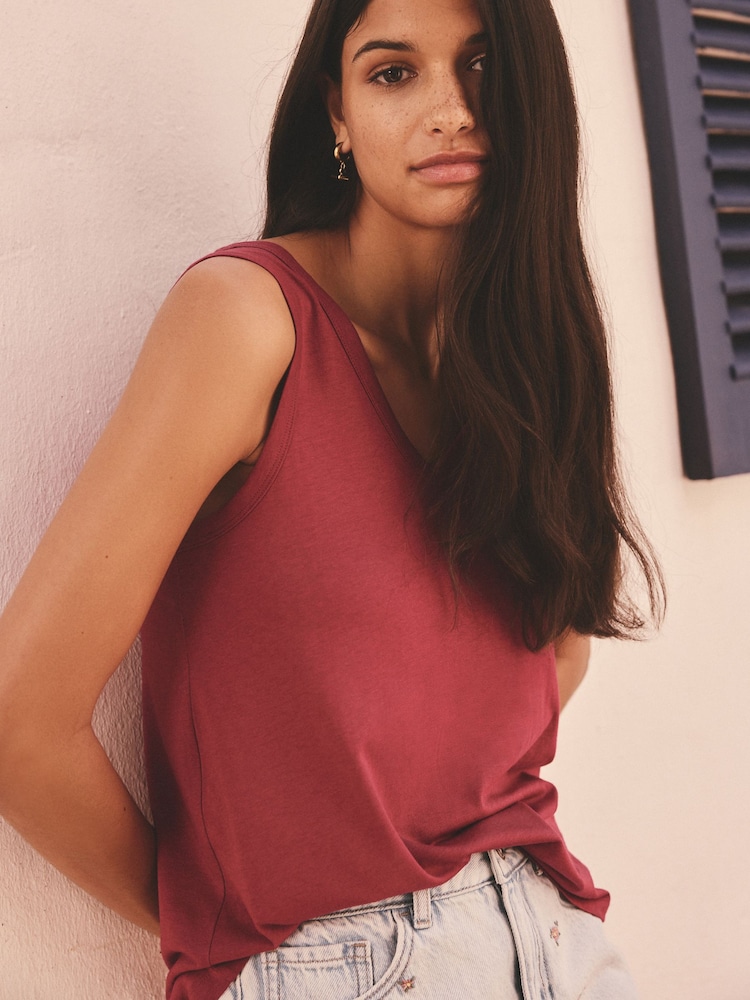 Raspberry Pink Modal Slouch Vest - Image 1 of 7