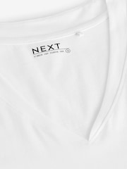 New White V-Neck Cap Sleeve T-Shirt - Image 7 of 8
