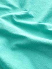 Teal Blue V-Neck Cap Sleeve T-Shirt - Image 6 of 6