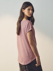Violet mauve - Haut t-shirt à manches cap - Image 3 de 8